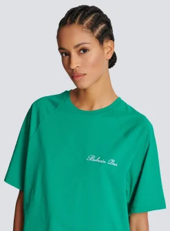 Cropped Signature T-shirt-Balmain Hot