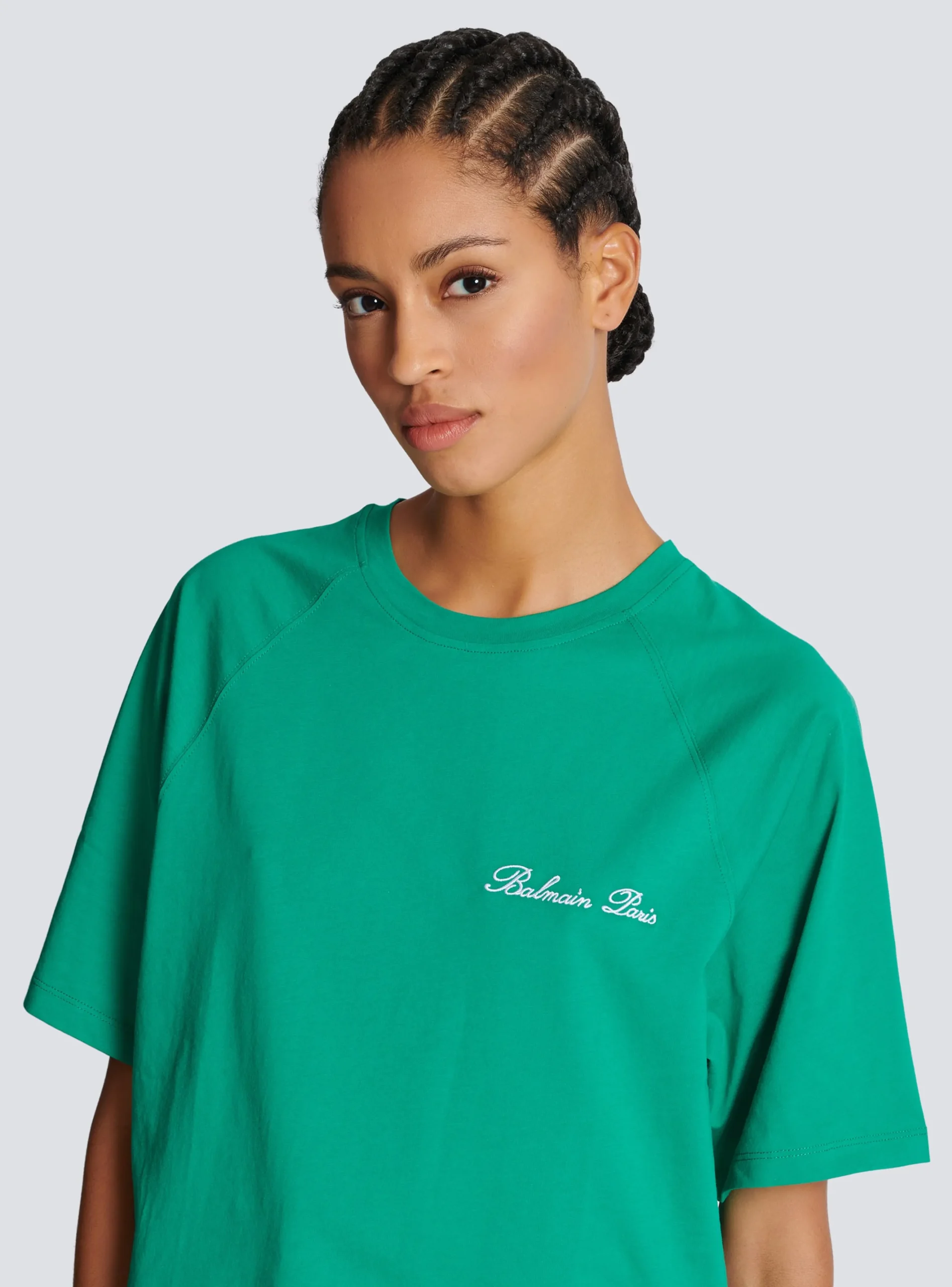 Cropped Signature T-shirt-Balmain Hot