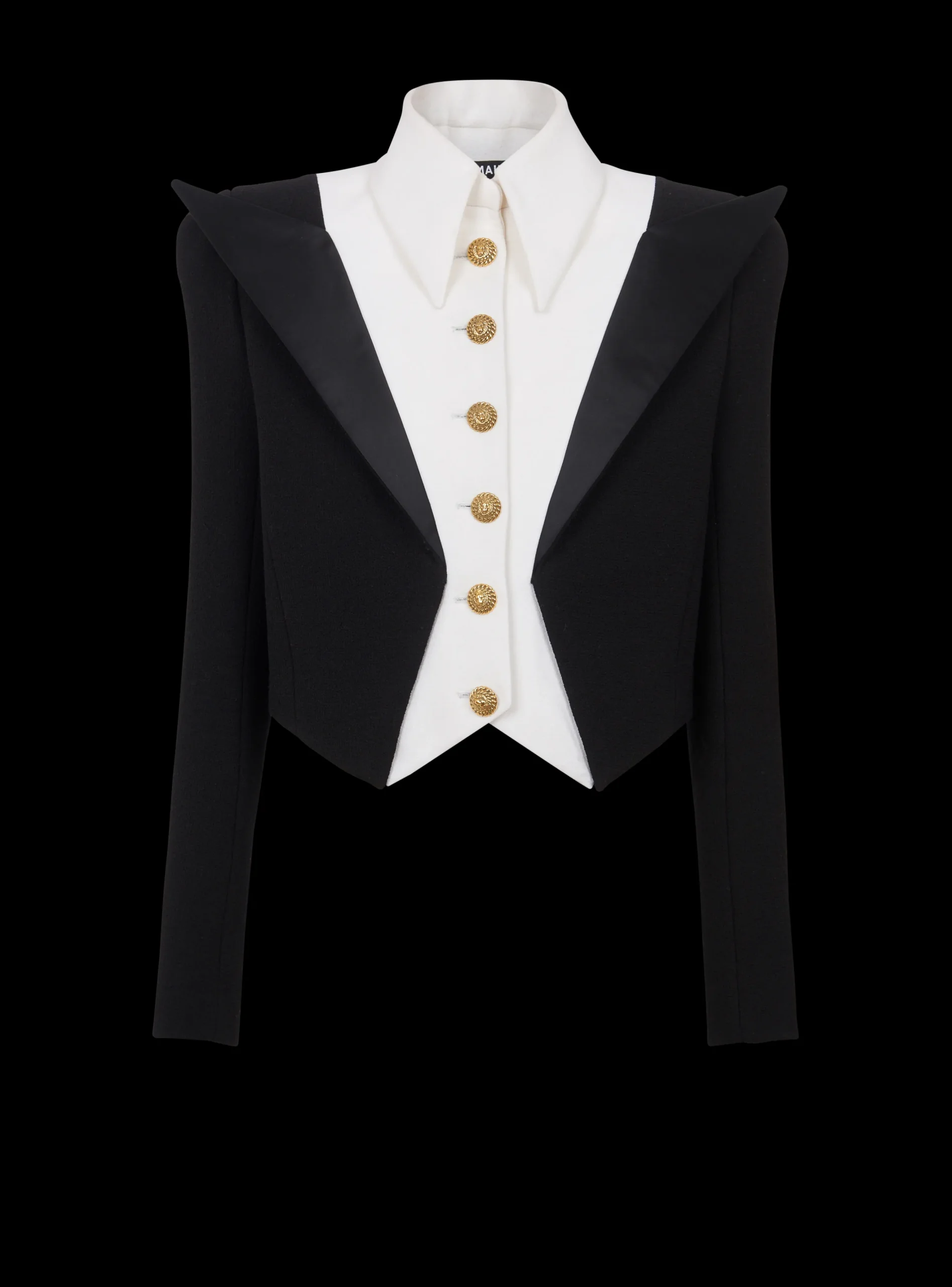 Cropped 6-button Crepe Jacket-Balmain Cheap