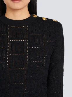 Cropped Eco-designed Sweater With Monogram-Balmain Clearance