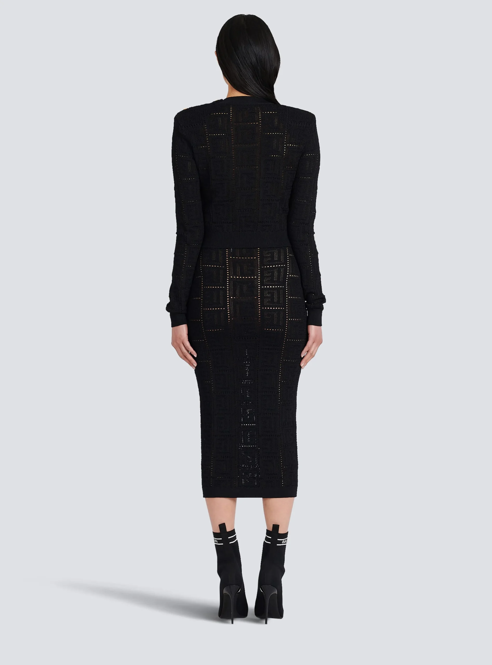 Cropped Eco-designed Sweater With Monogram-Balmain Clearance
