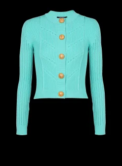 Cropped Knit Cardigan-Balmain Discount