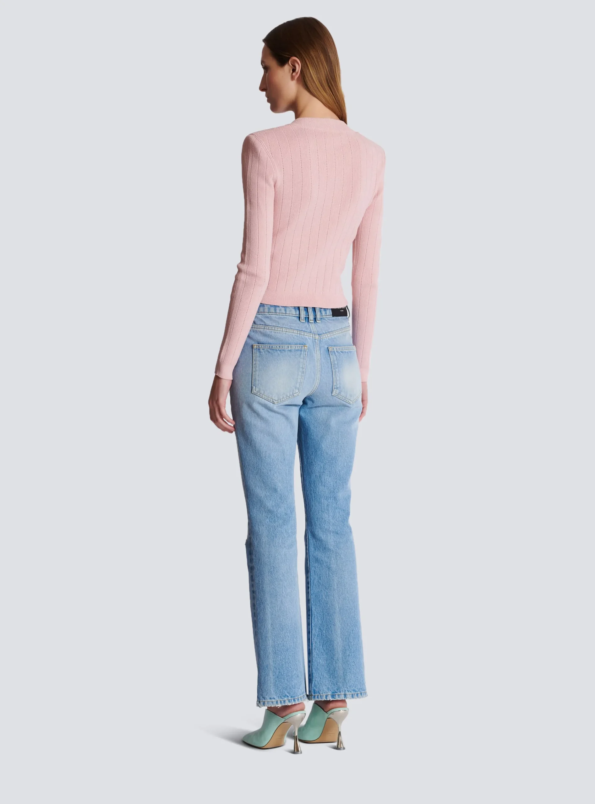 Cropped Knit Cardigan-Balmain Discount