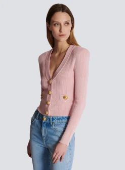 Cropped Knit Cardigan-Balmain Discount