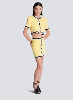 Cropped Knit Cardigan-Balmain Best Sale