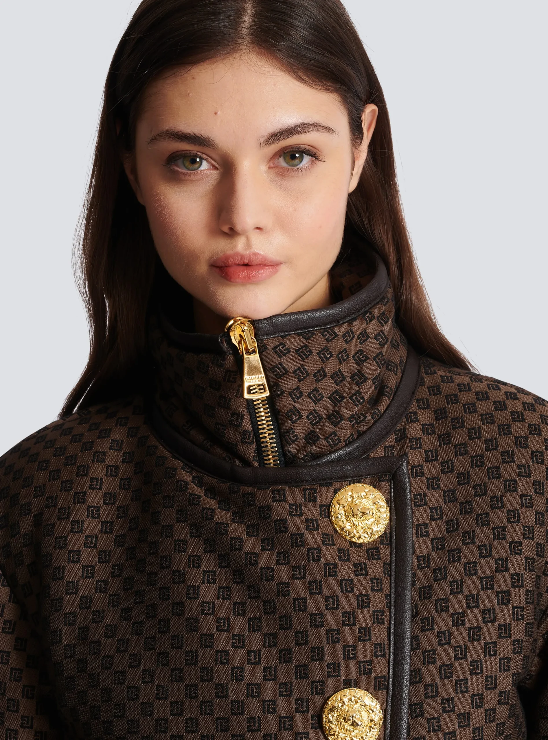 Cropped Mini Monogram Jacket-Balmain Cheap