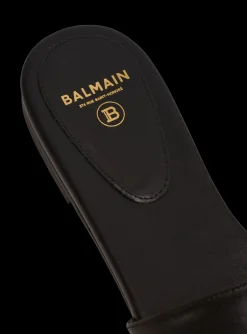 Dafne Smooth Calfskin Leather Mules-Balmain Store