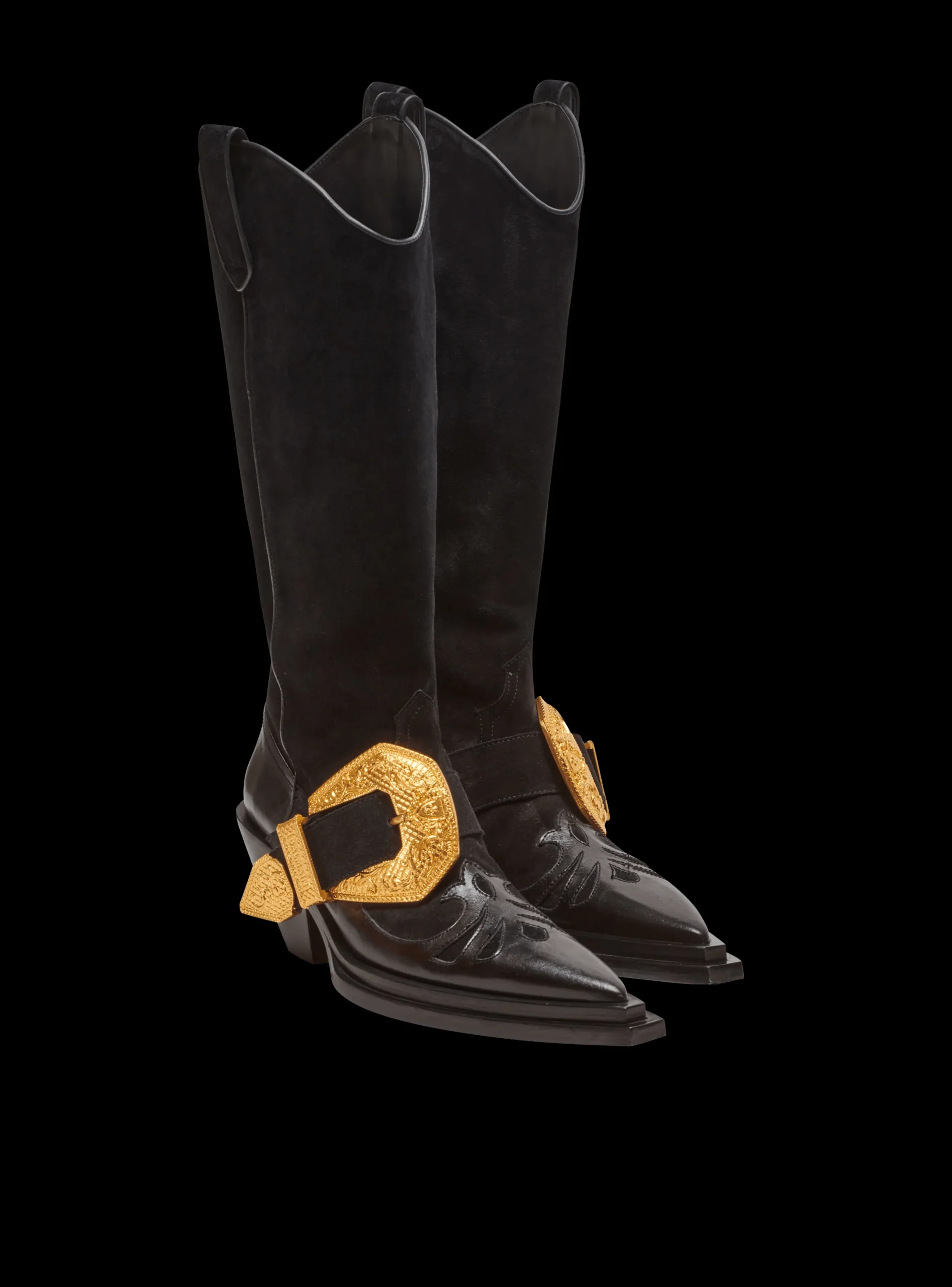 Dan Western Suede Leather Boots-Balmain Outlet