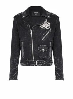 Denim Biker Jacket-Balmain Discount