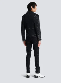 Denim Biker Jacket-Balmain Discount