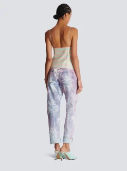 Diamond Print Silk Top-Balmain Fashion