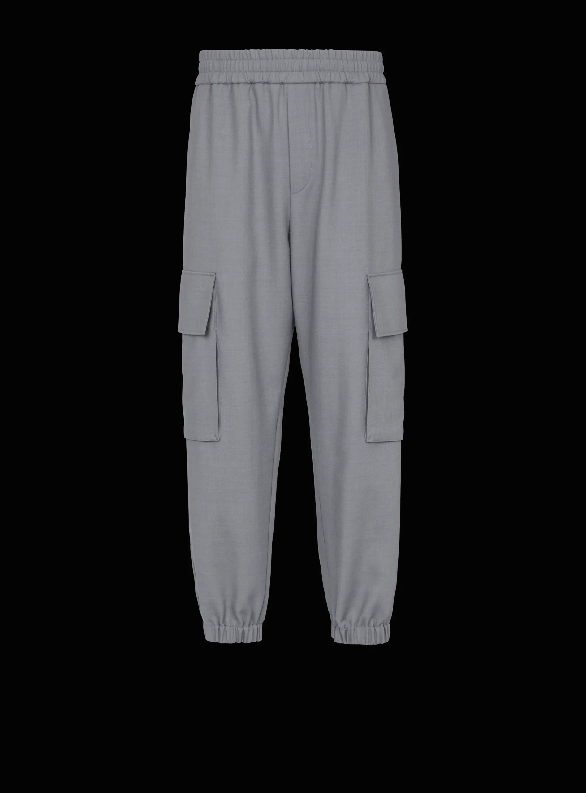 Double Crepe Wool Cargo Trousers-Balmain Discount