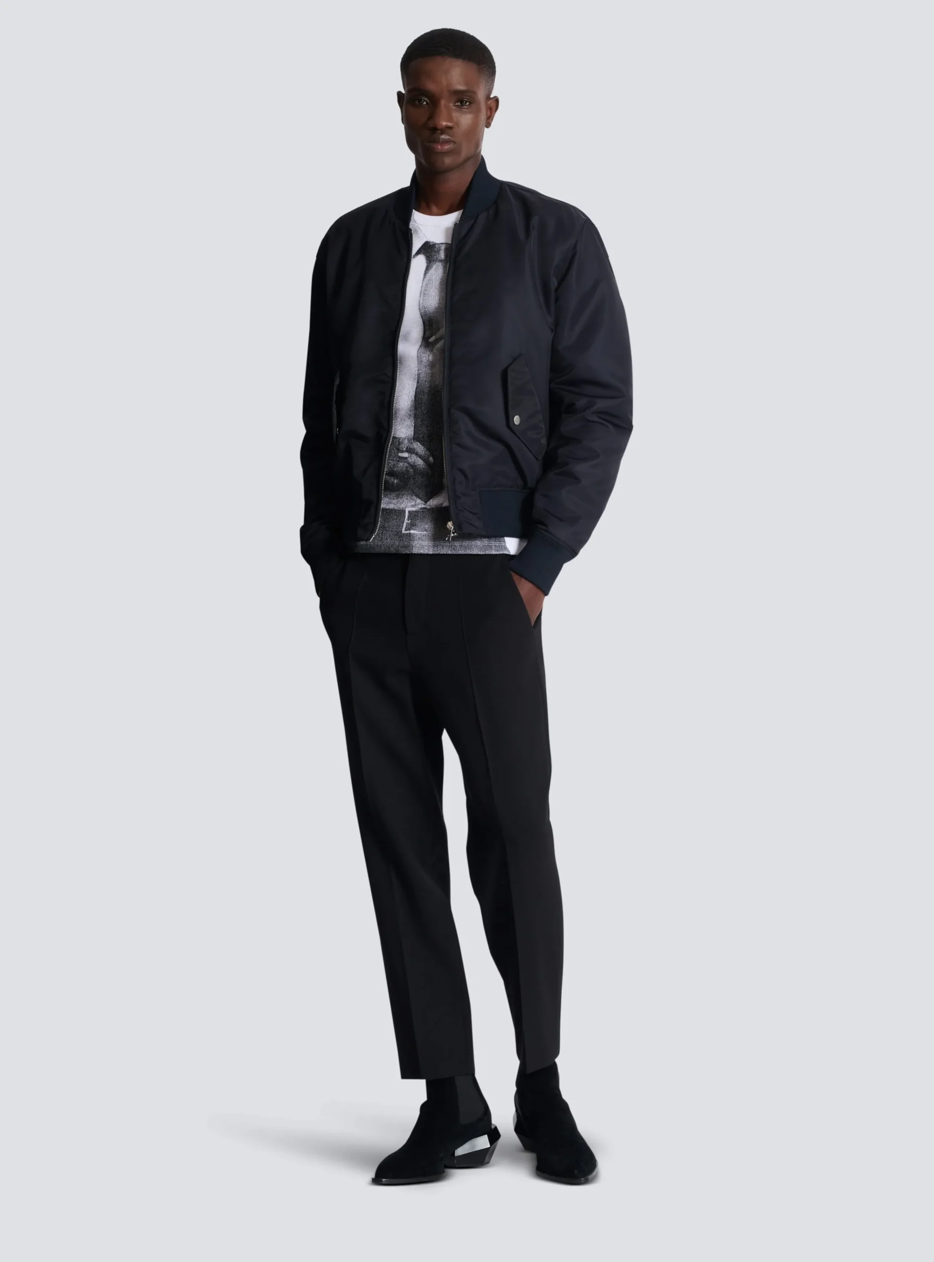 Double Wool Crepe Trousers-Balmain Flash Sale