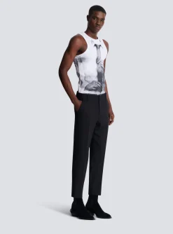 Double Wool Crepe Trousers-Balmain Flash Sale