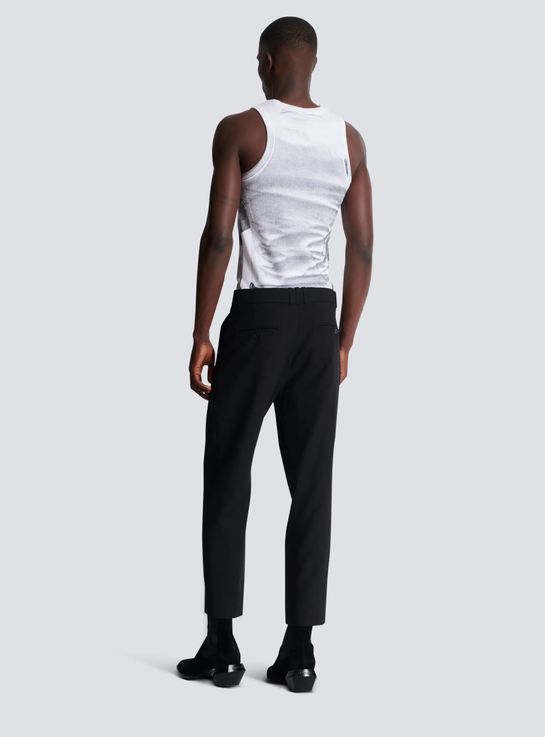 Double Wool Crepe Trousers-Balmain Flash Sale