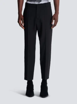 Double Wool Crepe Trousers-Balmain Flash Sale