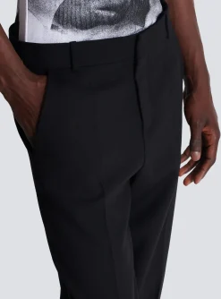 Double Wool Crepe Trousers-Balmain Flash Sale