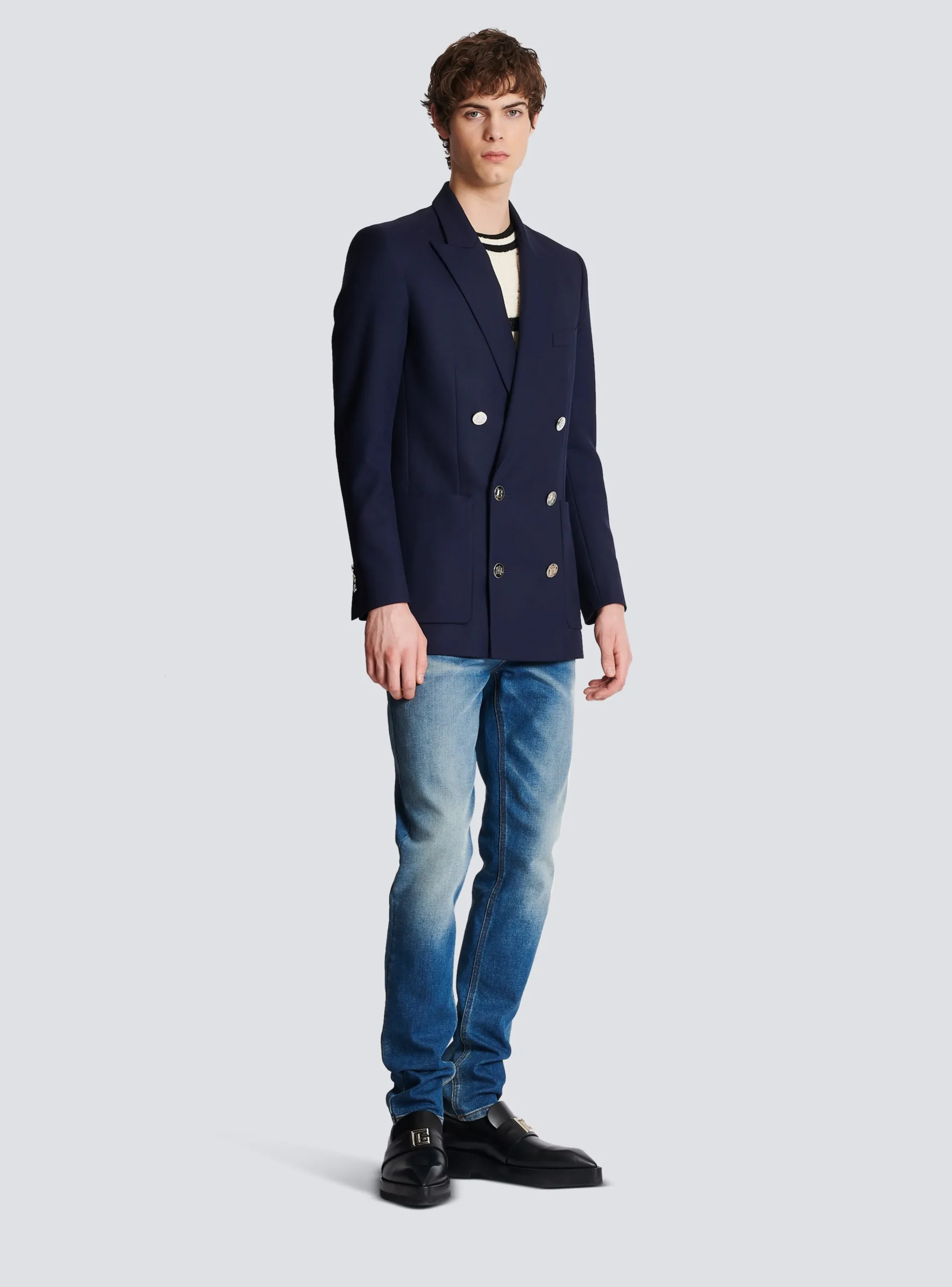 Double-breasted Buttoned Blazer-Balmain Online