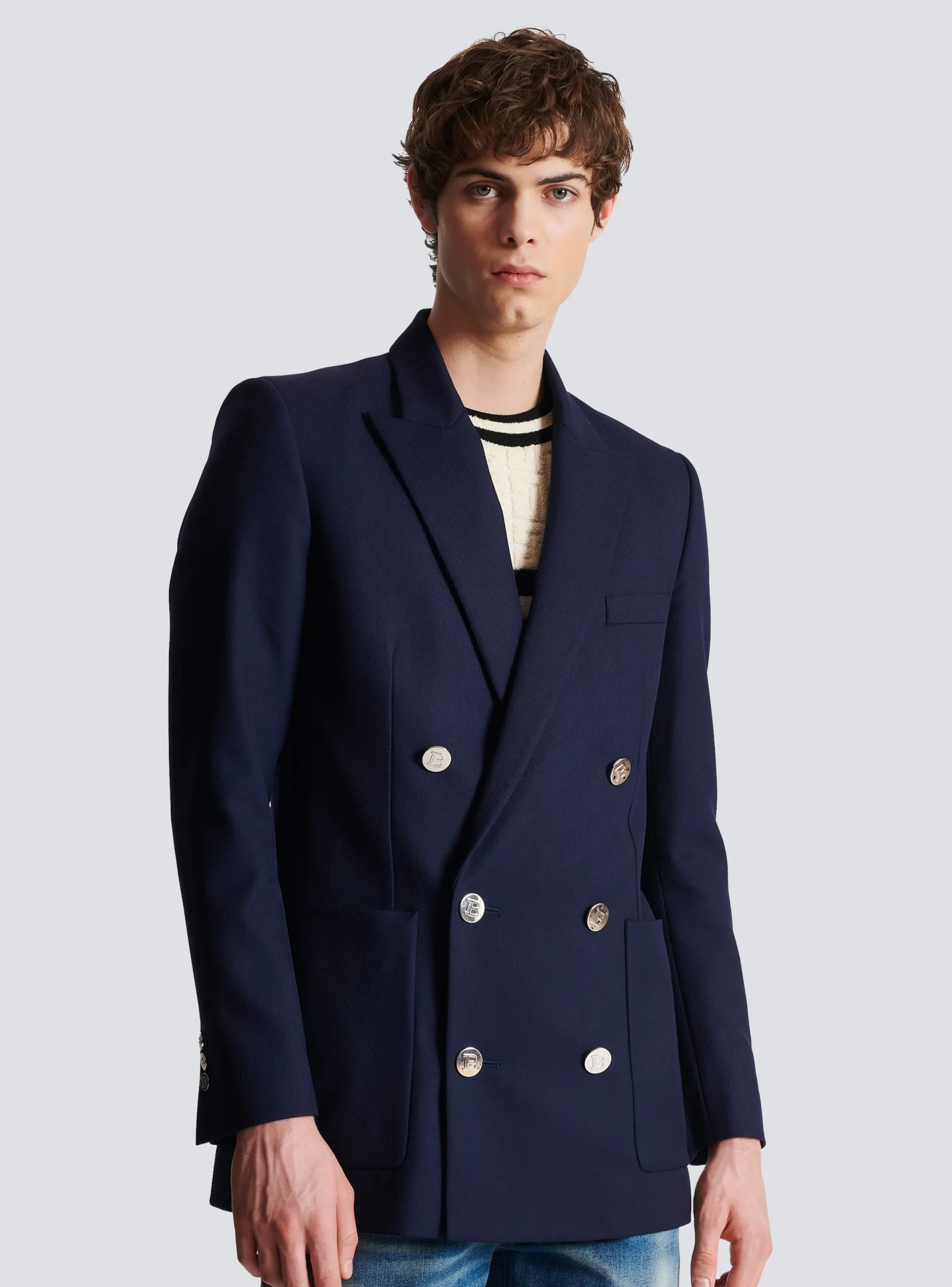 Double-breasted Buttoned Blazer-Balmain Online