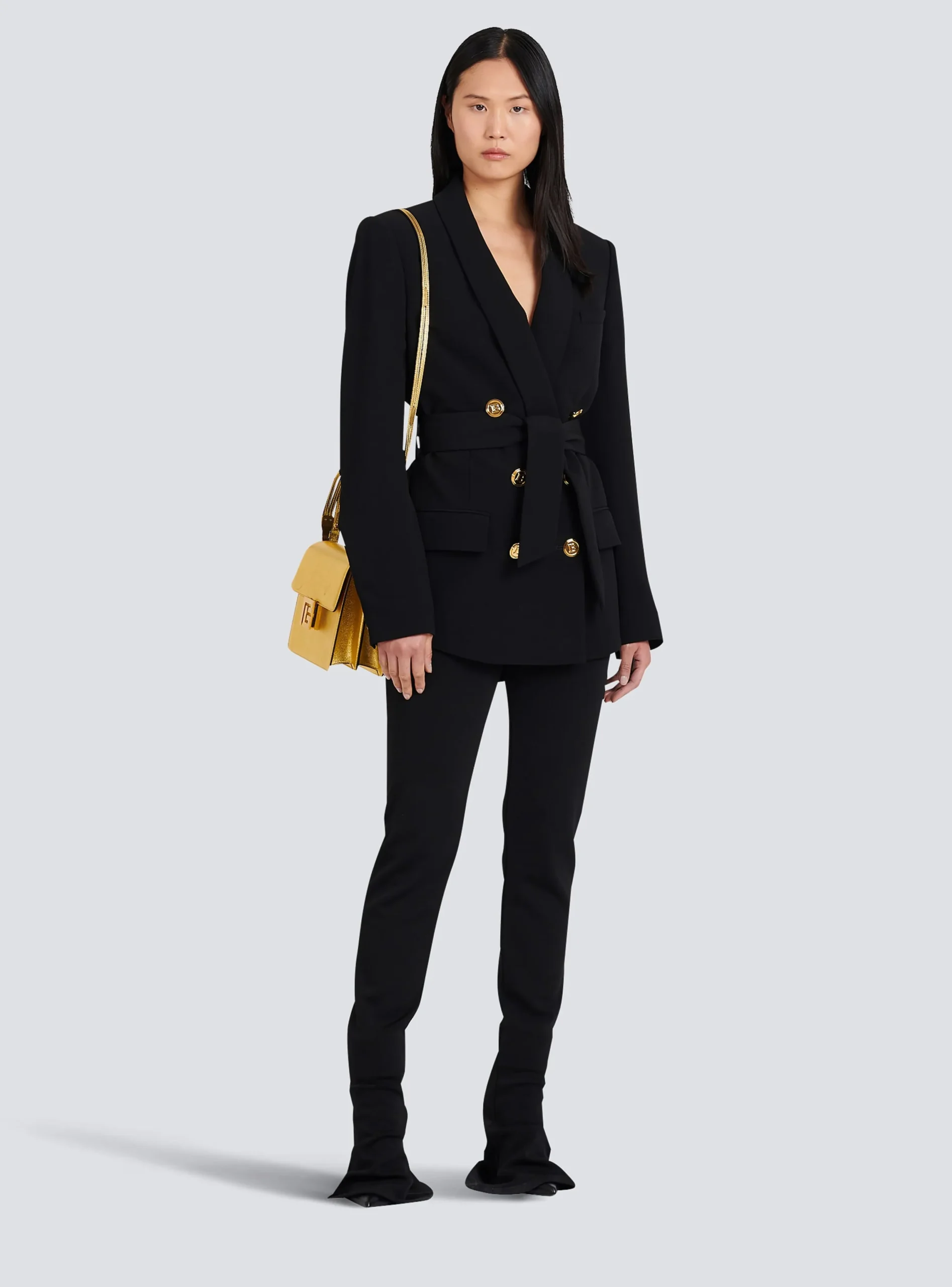 Double-breasted Fuchsia Eco-designed Blazer-Balmain Cheap