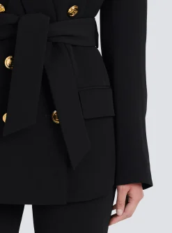 Double-breasted Fuchsia Eco-designed Blazer-Balmain Cheap