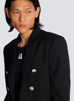 Double-breasted Wool Blazer-Balmain Flash Sale