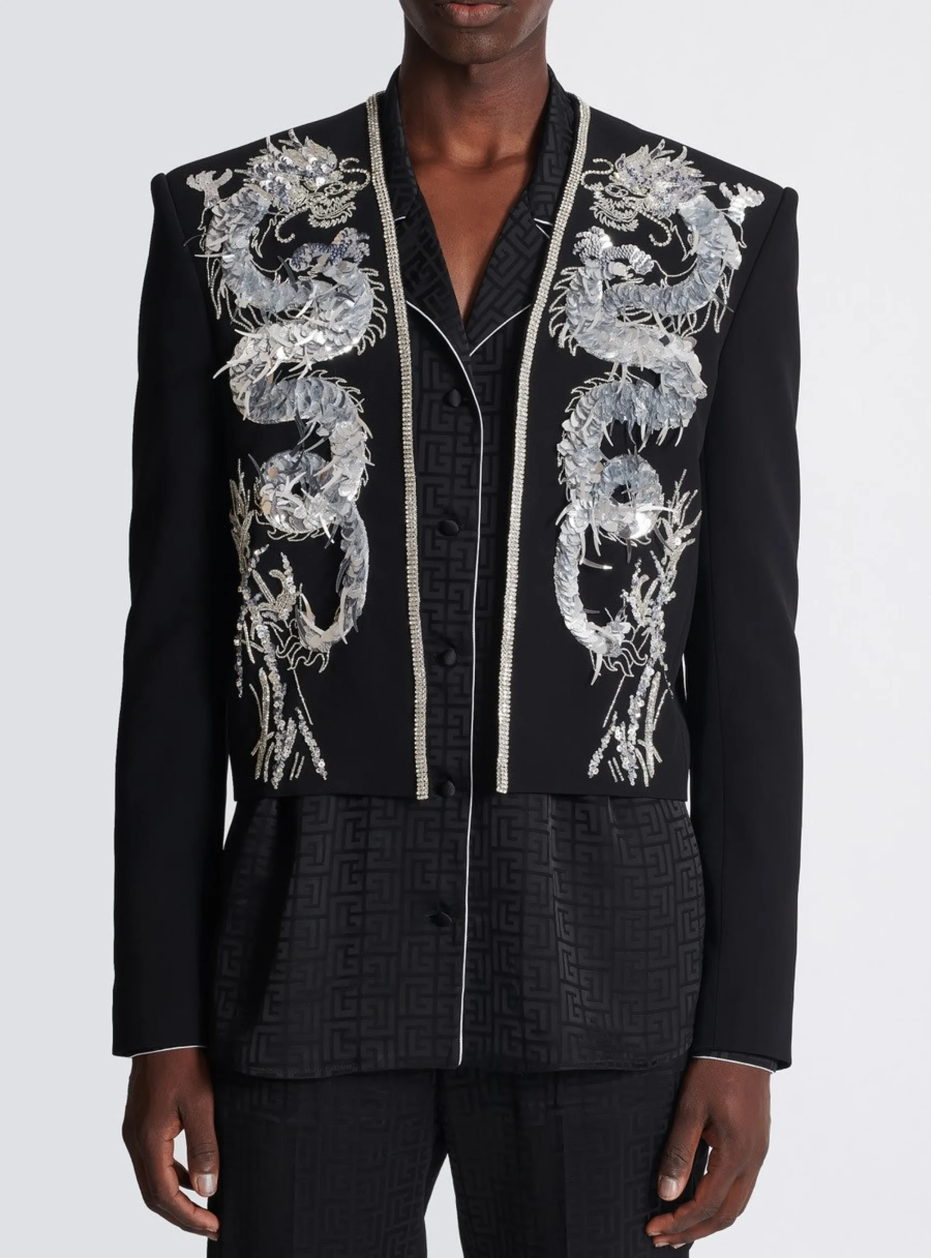 Dragon Embroidered Spencer Jacket-Balmain Sale