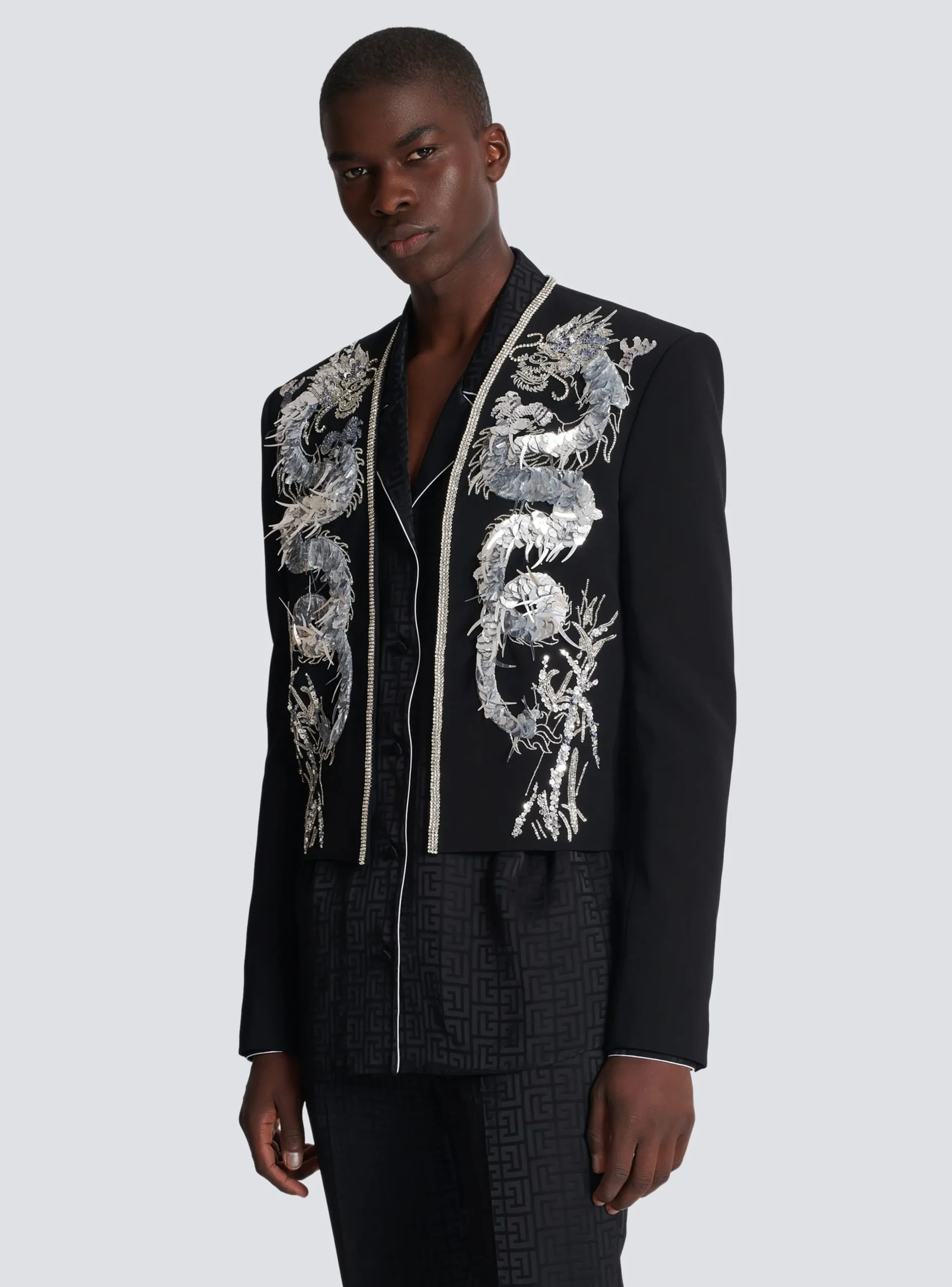 Dragon Embroidered Spencer Jacket-Balmain Sale
