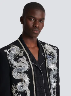 Dragon Embroidered Spencer Jacket-Balmain Sale