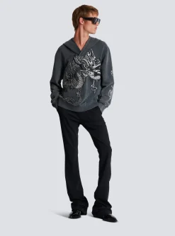 Dragon Embroidered Sweatshirt-Balmain Store