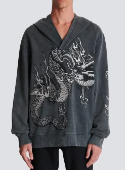 Dragon Embroidered Sweatshirt-Balmain Store