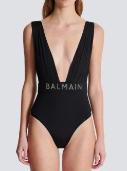 Draped Swimsuit-Balmain Hot