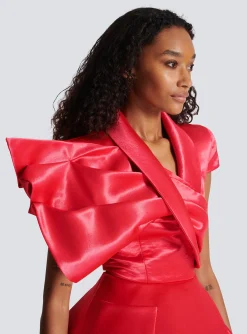 Draped Peplum Top-Balmain Cheap
