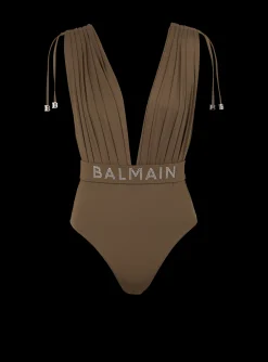 Draped Swimsuit-Balmain Sale