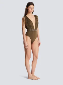 Draped Swimsuit-Balmain Sale