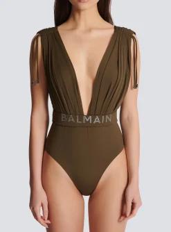 Draped Swimsuit-Balmain Sale