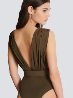 Draped Swimsuit-Balmain Sale