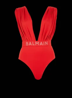 Draped Swimsuit-Balmain Sale