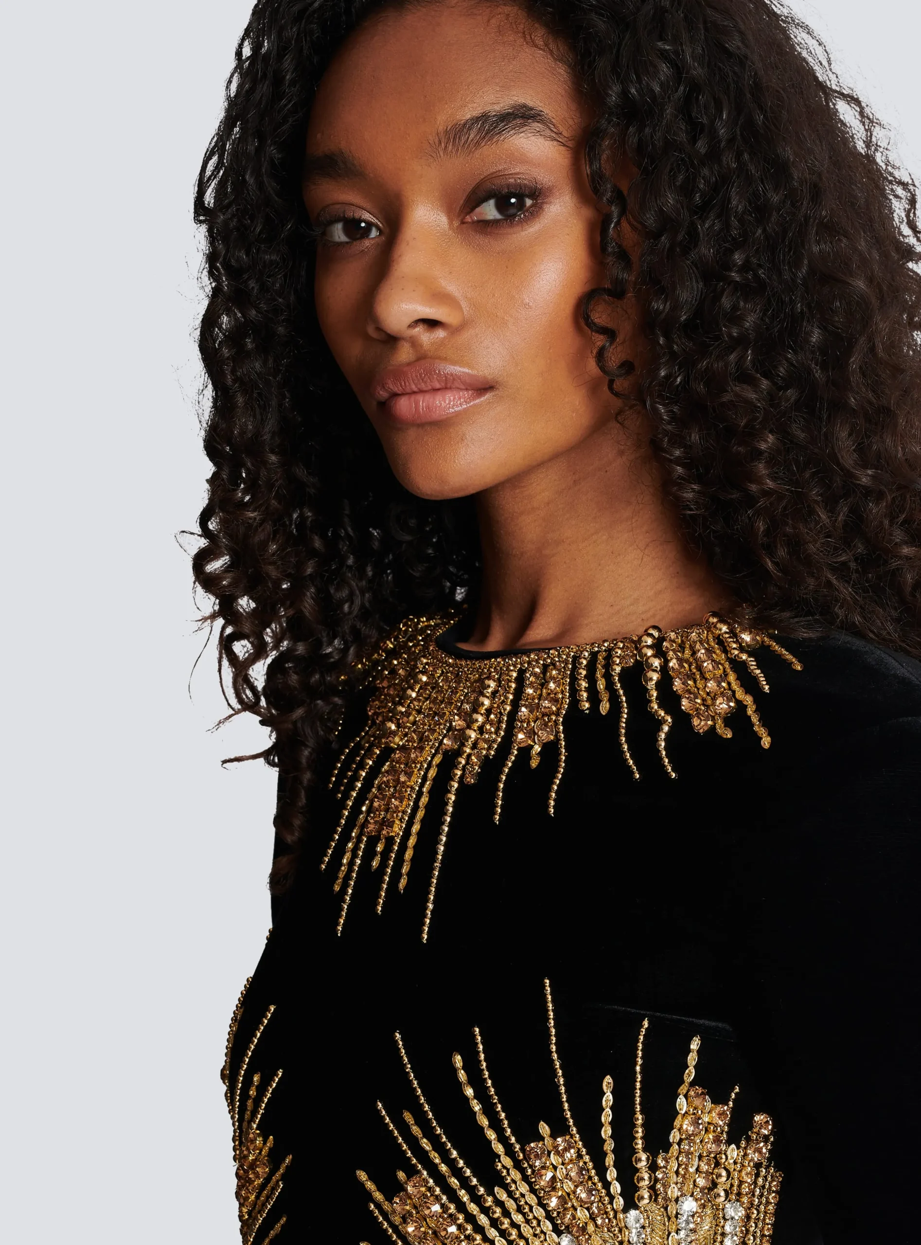 Dress With Pearl And Sequin Embroidery-Balmain Cheap