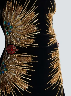 Dress With Pearl And Sequin Embroidery-Balmain Cheap