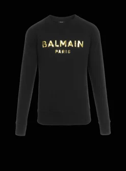 Eco-designed Cotton Sweatshirt With Paris Logo Print-Balmain Store