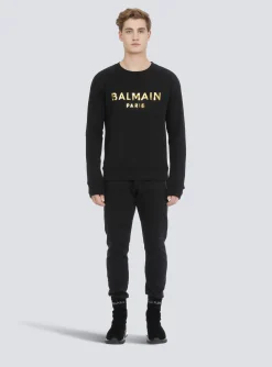 Eco-designed Cotton Sweatshirt With Paris Logo Print-Balmain Store