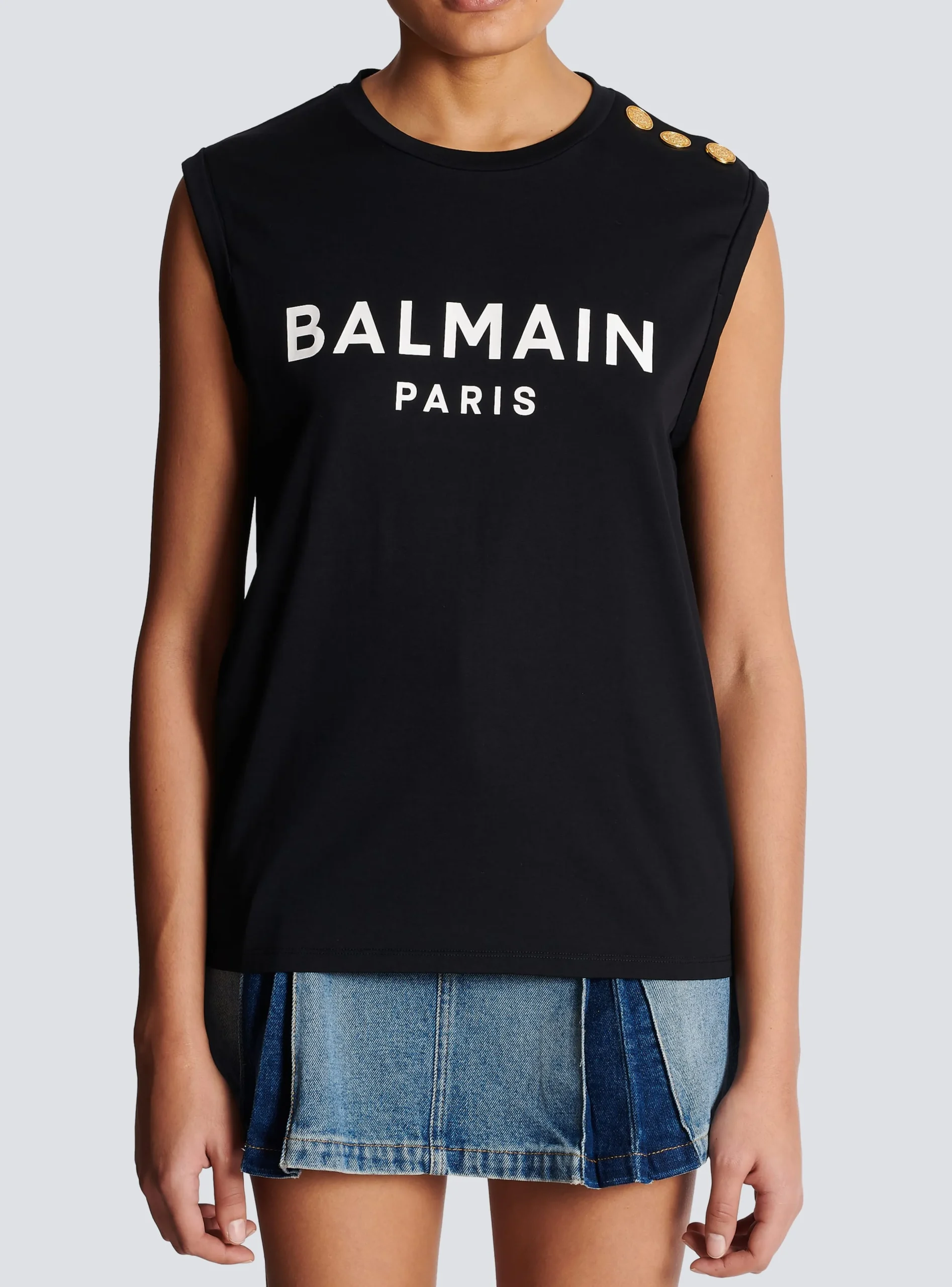 Eco-designed Cotton T-shirt With Logo Print-Balmain Cheap