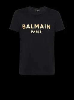 Eco-designed Cotton T-shirt With Paris Logo Print-Balmain Flash Sale