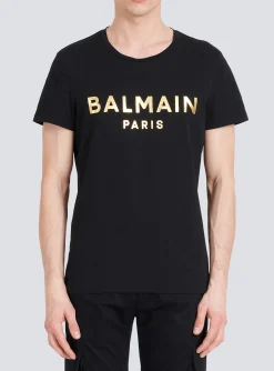 Eco-designed Cotton T-shirt With Paris Logo Print-Balmain Flash Sale