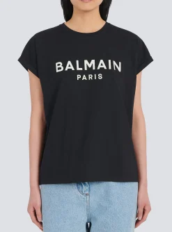 Eco-designed Cotton T-shirt With Logo Print-Balmain Best