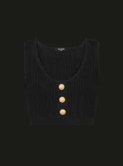 Eco-designed Knit Crop Top-Balmain New