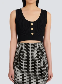 Eco-designed Knit Crop Top-Balmain New