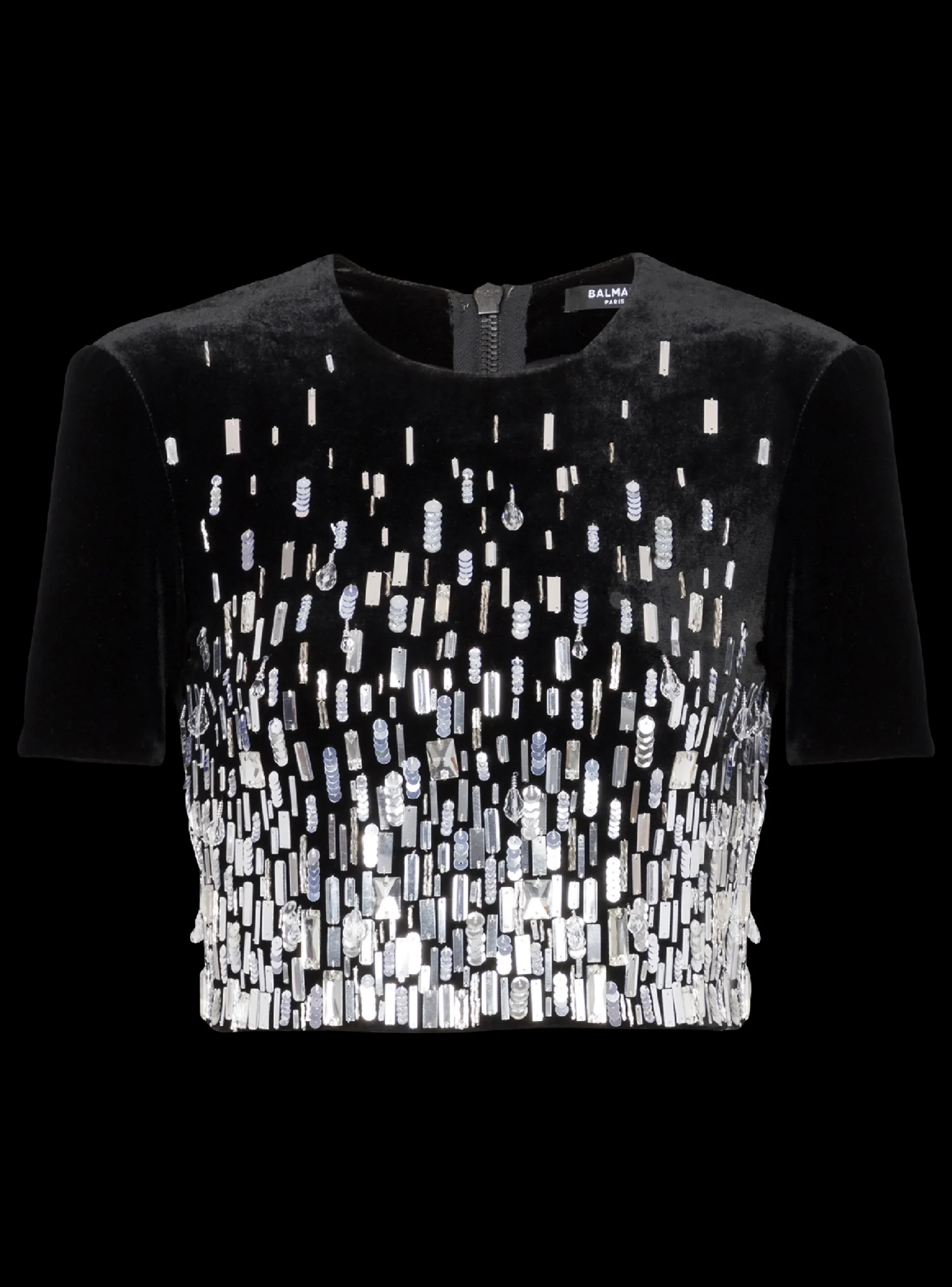 Embellished Crop Top-Balmain Online