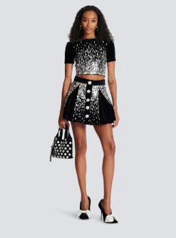 Embellished Crop Top-Balmain Online